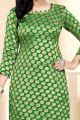 Green Banarasi Silk Salwar Suit (NWS-6399)