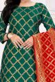 Green Banarasi Silk Salwar Suit (NWS-6425)