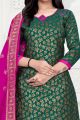 Green Banarasi Silk Womens Salwar Suit (NWS-6354)