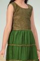 Green Brocade, Net Girls Anarkali (NFG-244)