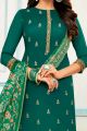 Green Chanderi Cotton Salwar Suit (NWS-6441)