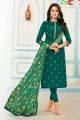 Green Chanderi Cotton Salwar Suit (NWS-6441)