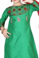 Green Cotton Girls Salwar Kameez (NFG-101)