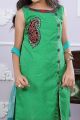 Green Cotton Girls Salwar Suit (NFG-186)