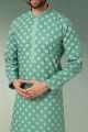 Green Cotton Kurta Pajama (NMK-5754)