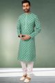 Green Cotton Kurta Pajama (NMK-5754)