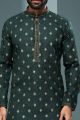 Green Cotton Kurta Pajama (NMK-6216)