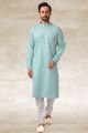 Green Cotton Mens Kurta Pajama (NMK-5658)