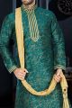 Green Cotton Silk Kurta Pajama (NMK-3409)