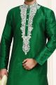 Green Dupion Art Silk Kurta for Men (NMK-3060)