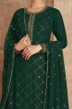 Green Faux Georgette Plazzo Salwar Suit (NWS-7005)