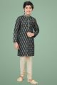 Green Giccha Silk Boys Kurta Pajama (NKK-687)