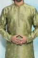 Green Jaquard Silk Brocade Kurta for Men (NMK-4920)