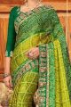 Green Moss Chiffon Saree (NWSA-5296)