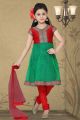 Green Net Girls Salwar Kameez (NFG-031)