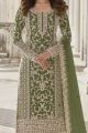 Green Net Womens Salwar Suit (NWS-6705)