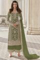 Green Net Womens Salwar Suit (NWS-6705)