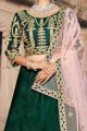 Green Pure Tafetta Lehenga Choli (NWG-573)