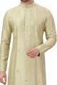 Green Silk Mens Kurta Pajama (NMK-5997)