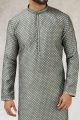 Grey Art Silk Kurta Pajama (NMK-5835)