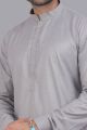 Grey Art Silk Mens Kurta Pajama (NMK-7512)