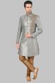 Grey Art Silk Sherwani (NMK-5250)