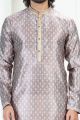 Grey Banarasi Silk Casual Kurta for Men (NMK-6697)