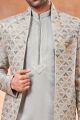 Grey Banarasi Silk Mens Jodhpuri (NMK-7269)