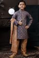 Grey Cotton Boys Kurta Pajama (NKK-757)