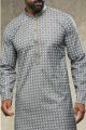 Grey Cotton Casual Kurta Pajama (NMK-6154)