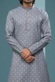 Grey Cotton Kurta Pajama (NMK-6207)