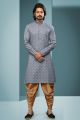 Grey Cotton Kurta Pajama (NMK-6207)