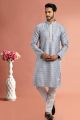 Grey Cotton Kurta Pajama (NMK-7538)