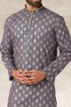 Grey Cotton Kurtas for Men (NMK-5663)