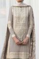 Grey Faux Georgette Embroidered Plazzo Suit (NWS-6993)