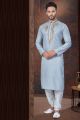 Grey Jaquard Kurta Pajama for Men (NMK-7828)