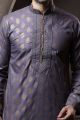 Grey Silk Kurta Pajama (NMK-6082)