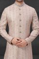 Grey Silk Mens Sherwani (NMK-6007)