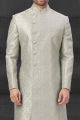 Grey Silk Mens Sherwani (NMK-6026)