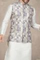 Lavender Art Silk Mens Nehru Jacket (NMK-6979)