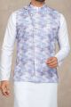 Lavender Cotton Mens Nehru Jacket (NMK-6949)