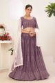 Lavender Georgette Lehenga Choli (NWG-1226)