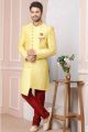 Lemon Art Banarasi Silk Indo Western (NMK-5968)