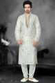 Lemon Art Dupion Designer Kurta Pajama (NMK-2187)