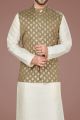 Lemon Art Silk Nehru Jacket (NMK-5121)