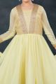 Lemon Yellow Net Girls Salwar Kameez (NFG-278)