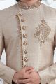 Light Brown Art Silk Sherwani (NMK-7709)