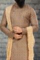 Light Brown Cotton Silk Indo Western (NMK-6784)