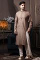 Light Brown Silk Kurta Pajama (NMK-6074)