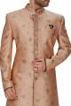 Light Copper Banarasi Jaquard Sherwani (NMK-4962)